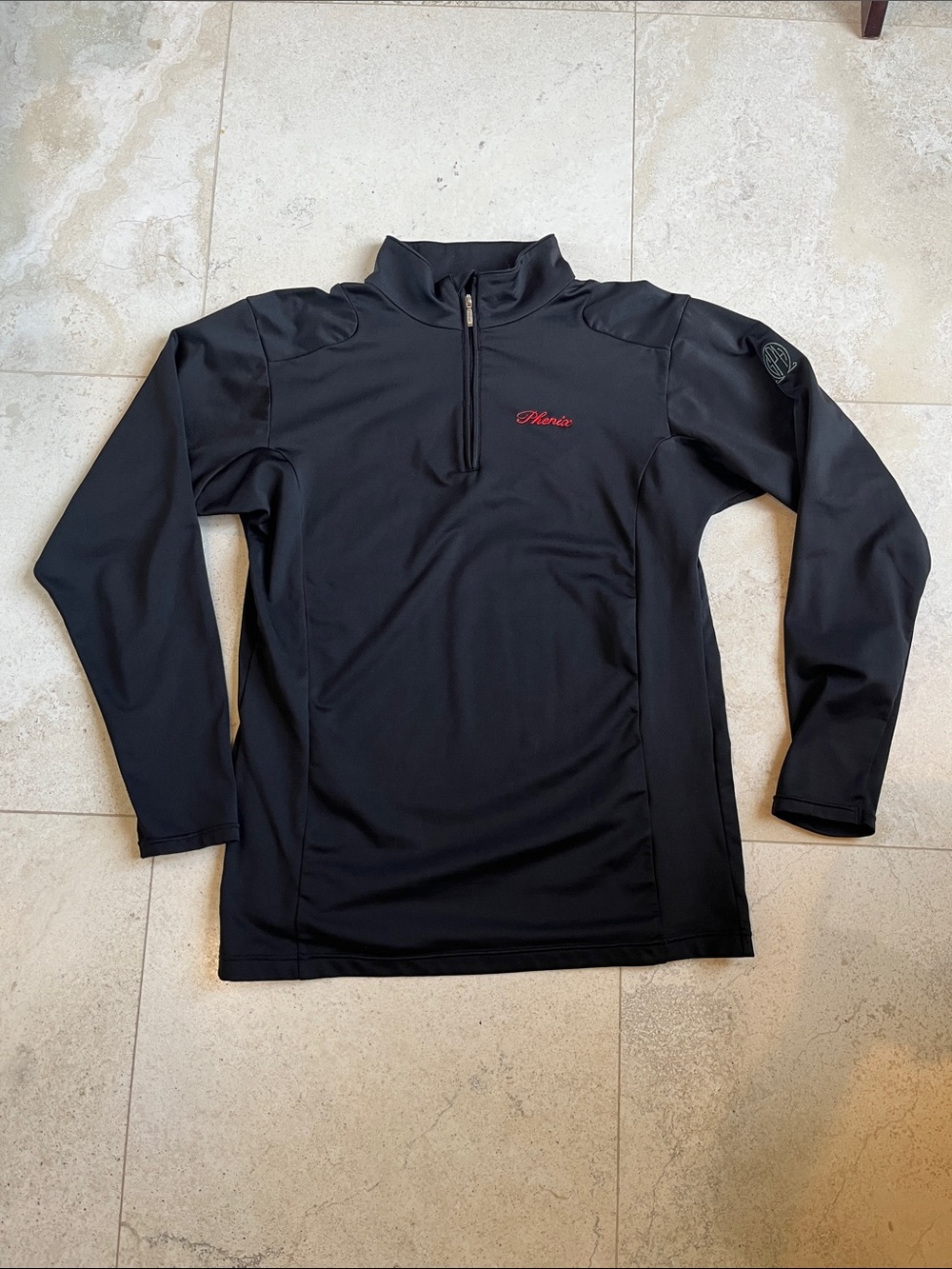 Phenix Black 1/4 Zip Pullover Sz Large